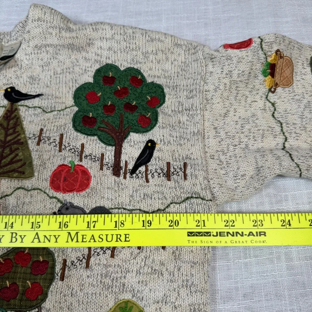 VTG Philip Jane Gordon Women M Cardigan Design Option Fall Apple Orchard Pumpkin